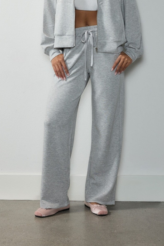 Wide-Leg Scuba Sweatpants