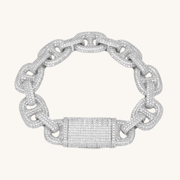 Silver Icy Bold Link Bracelet