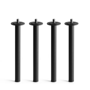 Black QT Lounge Metal Legs, Set of 4