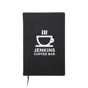 Add Your Logo:  Side Stitch Leatherette Jotter