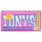 Tony's Chocolonely White Chocolate, Raspberry Popping Candy