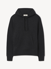 Charcoal Loopback Wool Hooded Sweatshirt