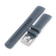 22mm Crafter Blue - CB12 Grey Rubber Curved Lug Watch Strap compatible with Seiko new Turtles SRP777