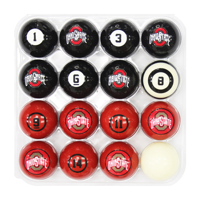 Ohio State Pool Balls with Numbers