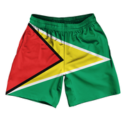 Adult X-Large Guyana Country Flag Athletic Running Fitness Exercise Shorts Final Sale sxl5
