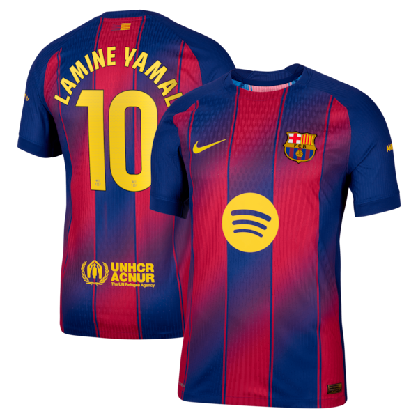 Barcelona Nike Home Dri-Fit ADV Match Shirt 2025-26 with Lamine Yamal 10 printing