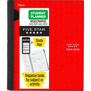 Five Star® Advance Student Academic Weekly Monthly Planner Plus Study App, Large