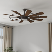 Harbor Breeze Henderson 60-in Bronze Integrated LED Indoor Ceiling Fan with Light and Remote (10-Blade)