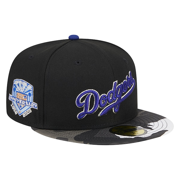 Men's Los Angeles Dodgers New Era Black Metallic Camo 59FIFTY Fitted Hat