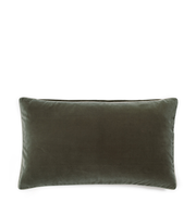 Small Plain Velvet Cushion Cover - Gray Green