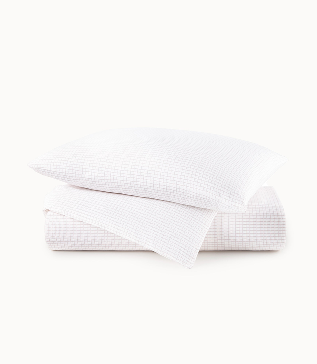 Grid Percale Duvet Cover