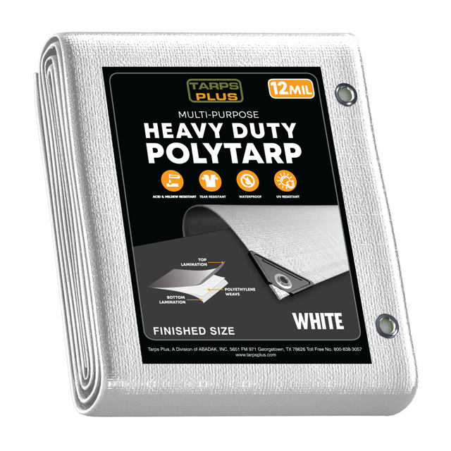 White Poly Tarp 16' x 30'