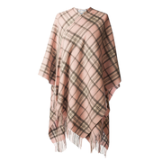 Edinburgh Lambswool Long Tartan Cape - Thomson Pale Pink