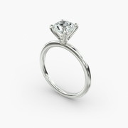 Solitaire Engagement Ring 4-Prong Nouveau Head