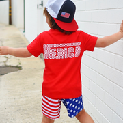 Red Merica Bamboo Pocket Tee