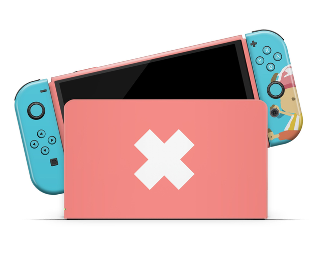 Cute Chopper One Piece Blue Switch OLED Skin