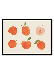 Apricot Paper Collage, Poster