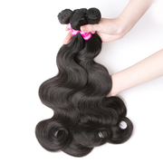 Vanlov Body Wave Virgin Human Hair 3 Bundles Natural Color Can Be Dyed Send One Free Wig