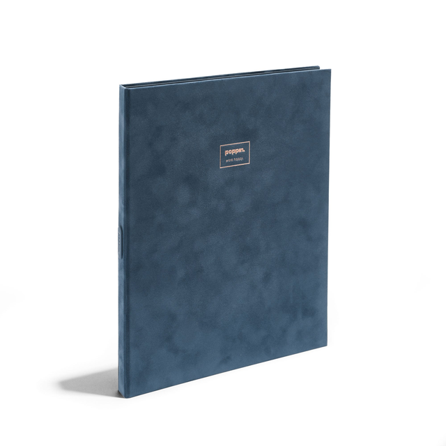 Storm Velvet Large Padfolio with Writing Pad