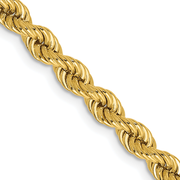 10K Yellow Gold 4mm Regular Rope Chain