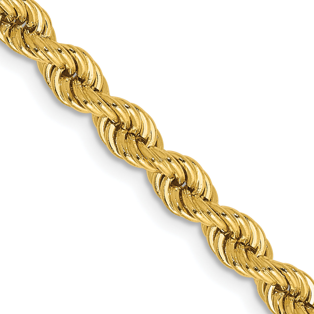 10K Yellow Gold 4mm Regular Rope Chain