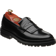 Wildsmith Model 80 rubber-soled loafers in black polished from Herring Shoes
