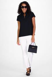 Kensington Top in Black Shadow Stripe