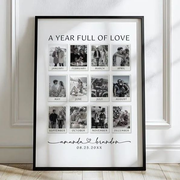 Custom Photo Frame Anniversary Gift Personalized Photo Frame 1 Year Anniversary Gift