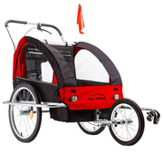 Tag-along Kids Bike Trailer Child Bicycle Pram Stroller Children Jogger Red