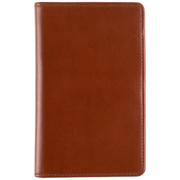 Day-Timer® Western Coach Leather Open Style Planner Cover, Dark Tan, Compact Size, Fits 3" x 5" Pages