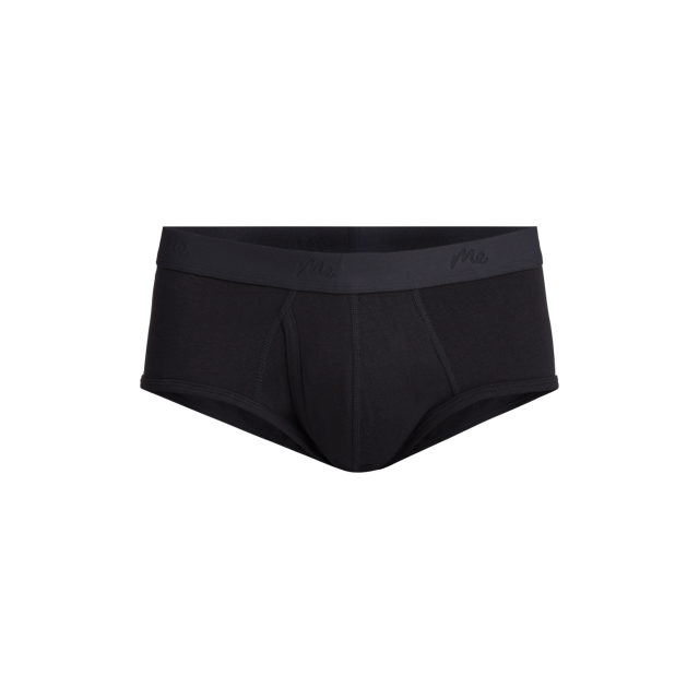 Stretch Cotton Brief w/ Fly | White