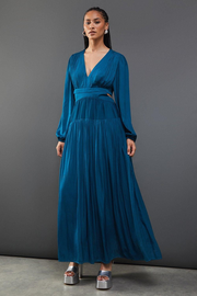 Premium Satin Open Back Maxi Dress