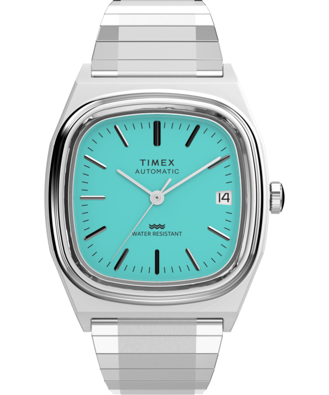 Timex® Automatic 1983 E Line 34mm Stainless Steel Expansion Band Watch