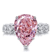 Pink Sapphire Pear Cut Engagement Ring Affordable Promise Ring