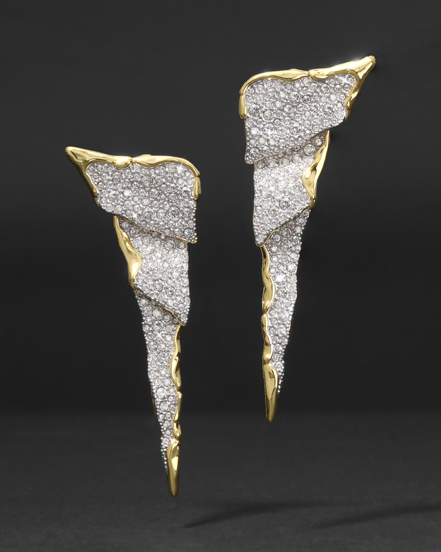 Solanales Crystal Cascade Post Earring