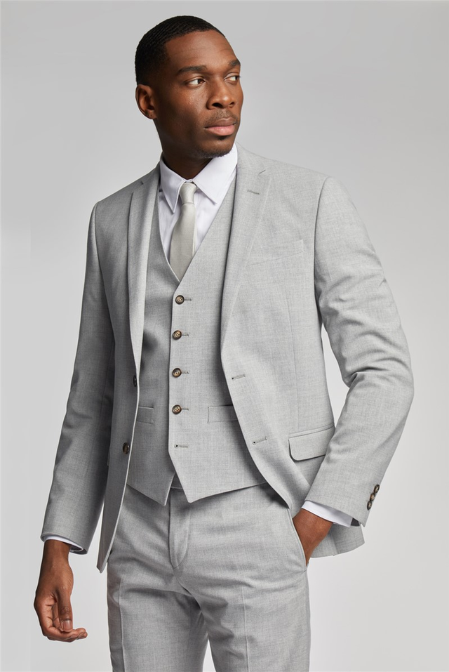 Regular Fit Grey Suit