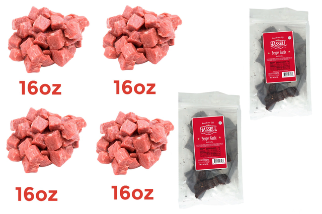 4 - 16oz Wagyu Steak Tip and 2 - 4oz Premium Beef Jerky