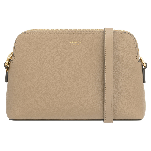 Iris Double Zip Crossbody - Mushroom | Oroton