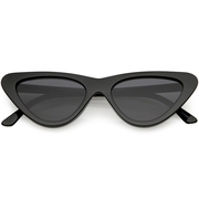 Retro 1990's Shallow Flat Lens Cat Eye Sunglasses