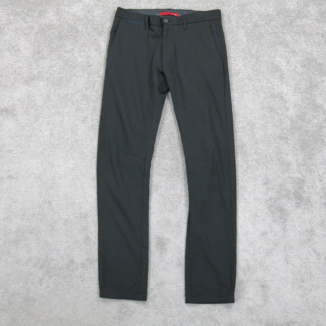 Zara MAN Womens Chino Pant Straight Leg Mid Rise Salish Pockets Black Size 29