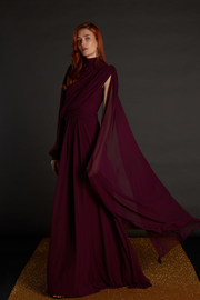 A-Line Dress With Scarf