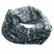Womens | Snood In Crocco Design | Black/Medium Grey