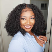 Kinky Curly Human Hair 13X6 HD Lace Front Wig *NEW* CLEAR LACE & CLEAN HAIRLINE [LFW18]