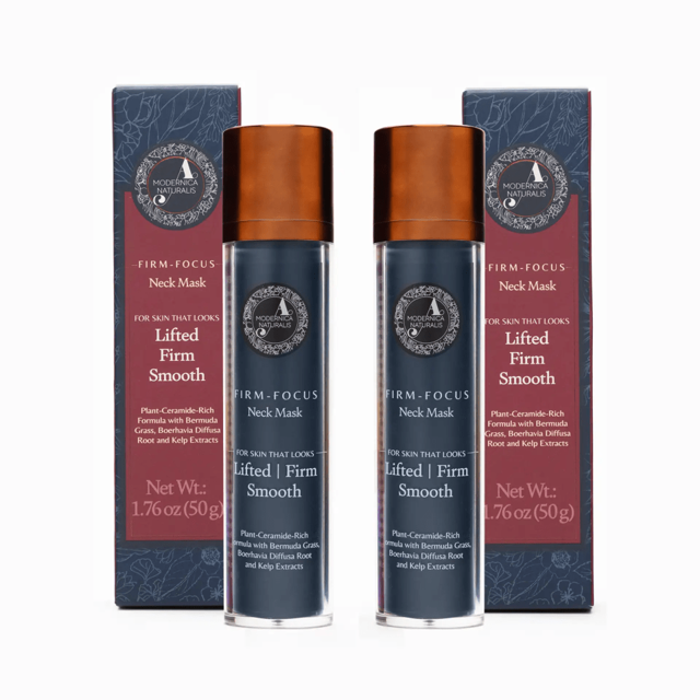 Firm-Focus Neck Mask - Lifts, Firms, Smooths the look of Loose, Saggy Skin on the Neck, Jaw, Chin & Upper Chest - Focused Neck Firming Action with Phyto-Ceramides and Water Lily - Best Firming Neck Mask - Pack of 2