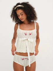 Nathalie Cheeky Panty — White