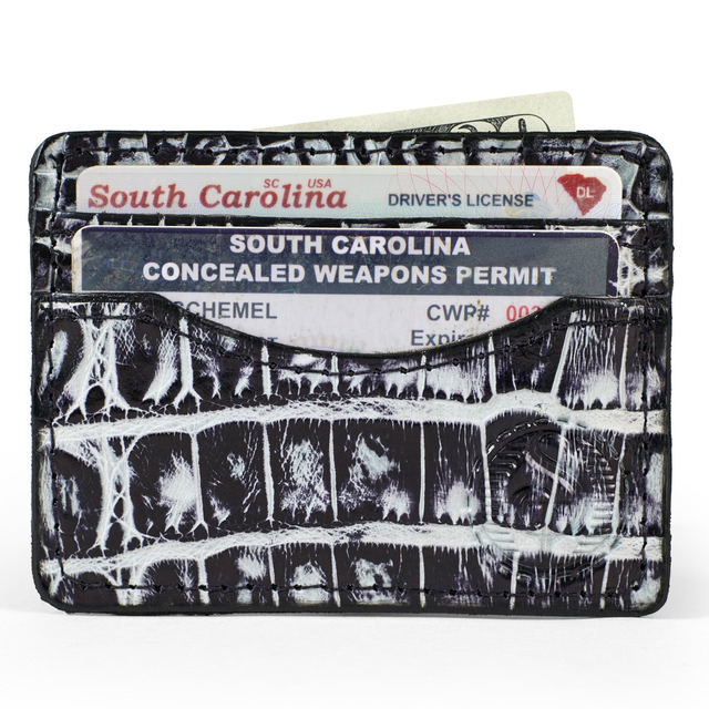 Crocodile Skin Card Holder Wallet