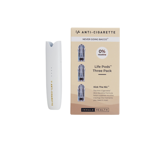 Starter Kit Lite: Anti-Cigarette® Rechargeable Device + One Pack Life Pods™ (3 Pods) Never Going Bacco™