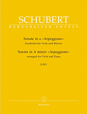 Schubert: Arpeggione Sonata in A Minor (D.821) for Viola and Piano, Barenreiter Urtext BA5683