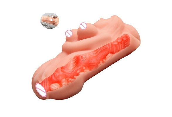 Siliconen open einde getextureerde pocketvagina voor mannen