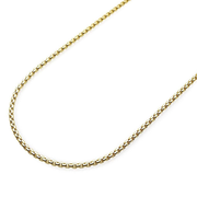 14K Yellow Gold 2mm Round Box Chain (Solid Links) 18"-26"